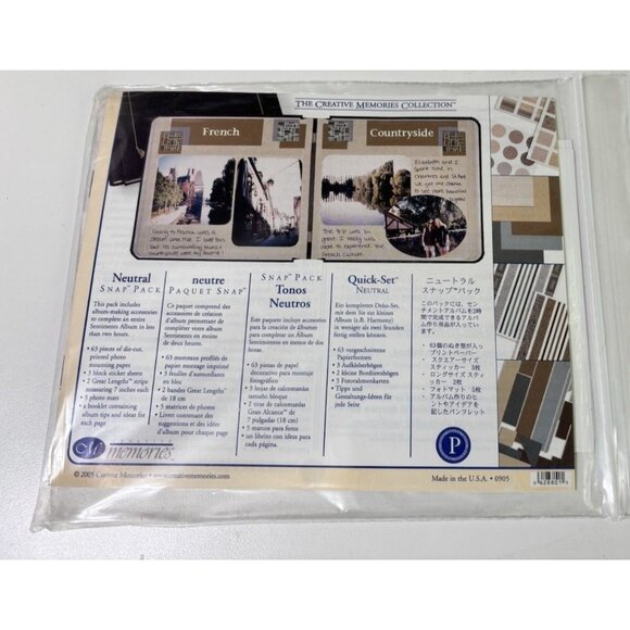 Creative Memories Snap Pack Neutral Colors Scrapbooking Cardmaking Paper Sticker - Picture 2 of 4